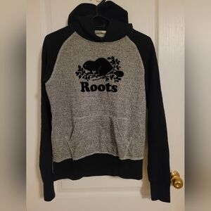 Roots Charcoal and Black Hoodie